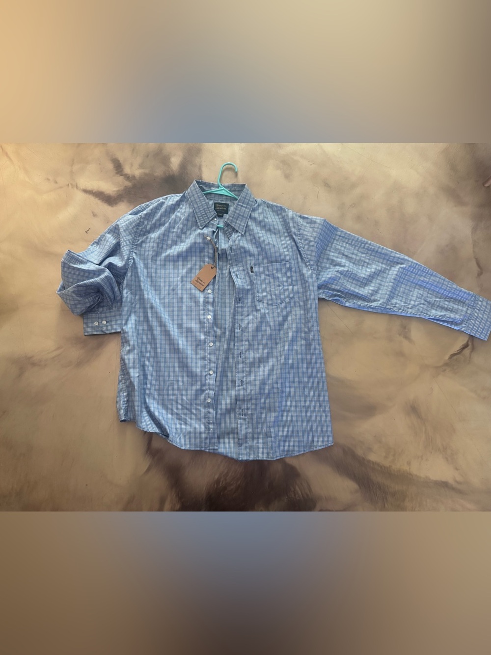 Tommy Bahama Men's Light Blue Check Long-Sleeve Shirt